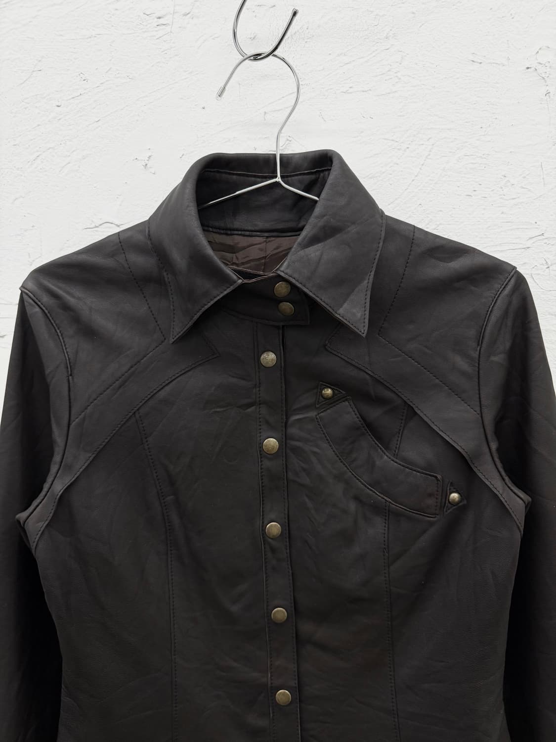 pride 쉽스킨 체인 셔츠 자켓 상품이미지2