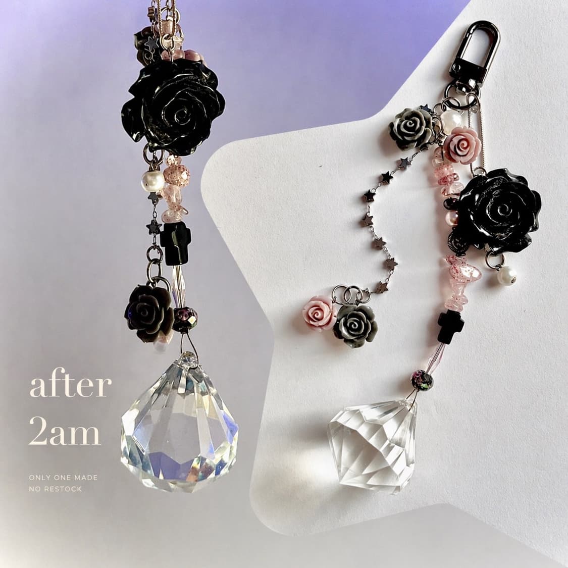 🌹🕯️장미꽃 핀 샹들리에 키링 상품이미지1