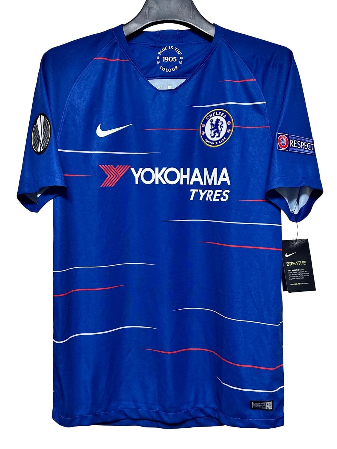 18-19 첼시 홈 반팔 No.10 아자르(HAZARD) 택채 판매 상품이미지2