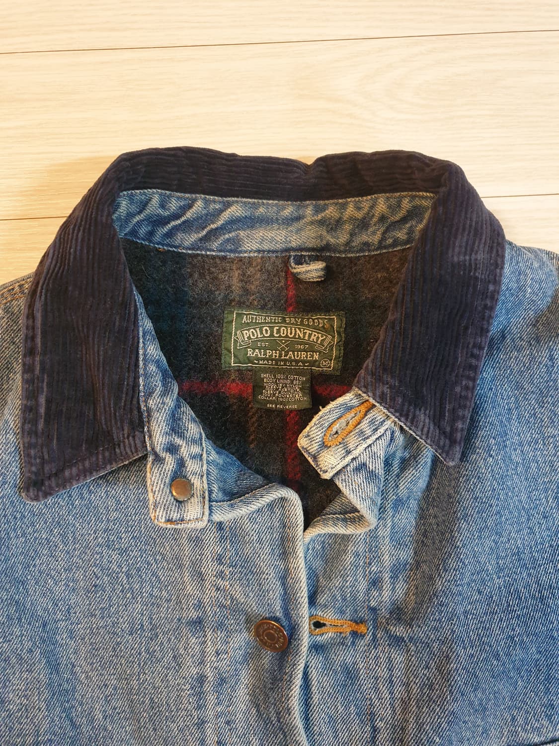 90s 폴로 컨트리 데님 초어자켓 M 상품이미지1