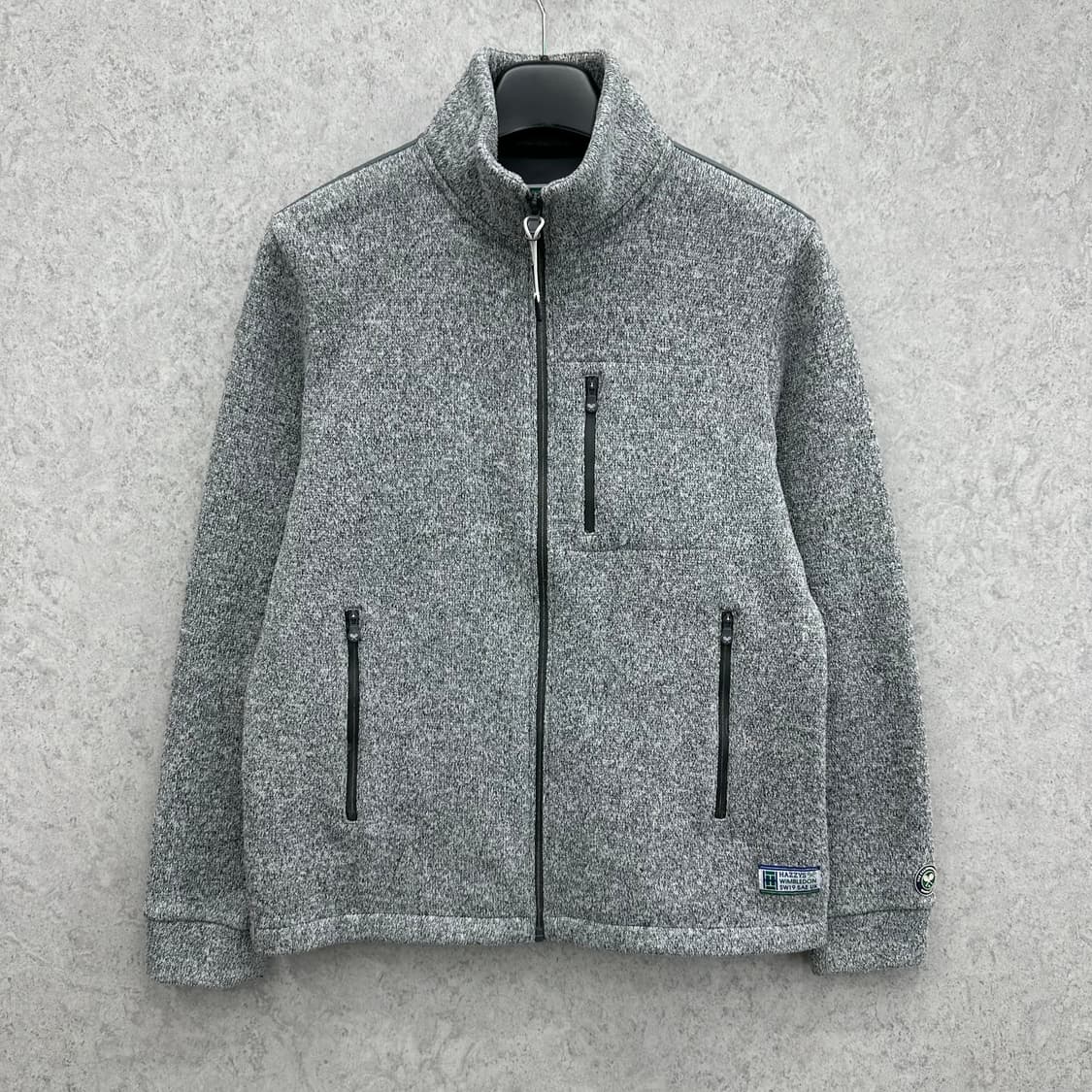 100 헤지스 남자 하이브리드 니트 후리스 집업 자켓 상품이미지1