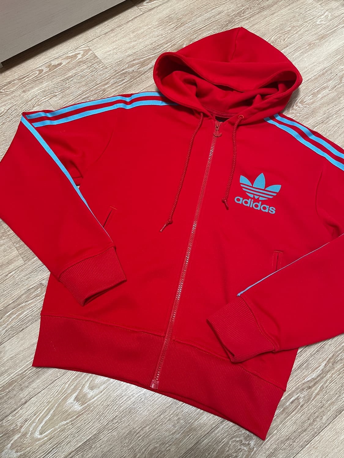 아디다스 후드플락 후플 레드 져지 상품이미지1