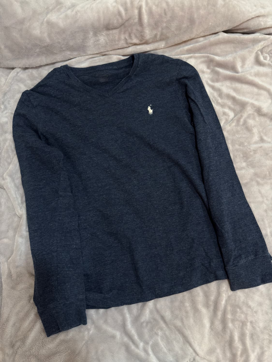 [L] 폴로 랄프로렌 브이넥 롱슬리브 네이비 상품이미지1