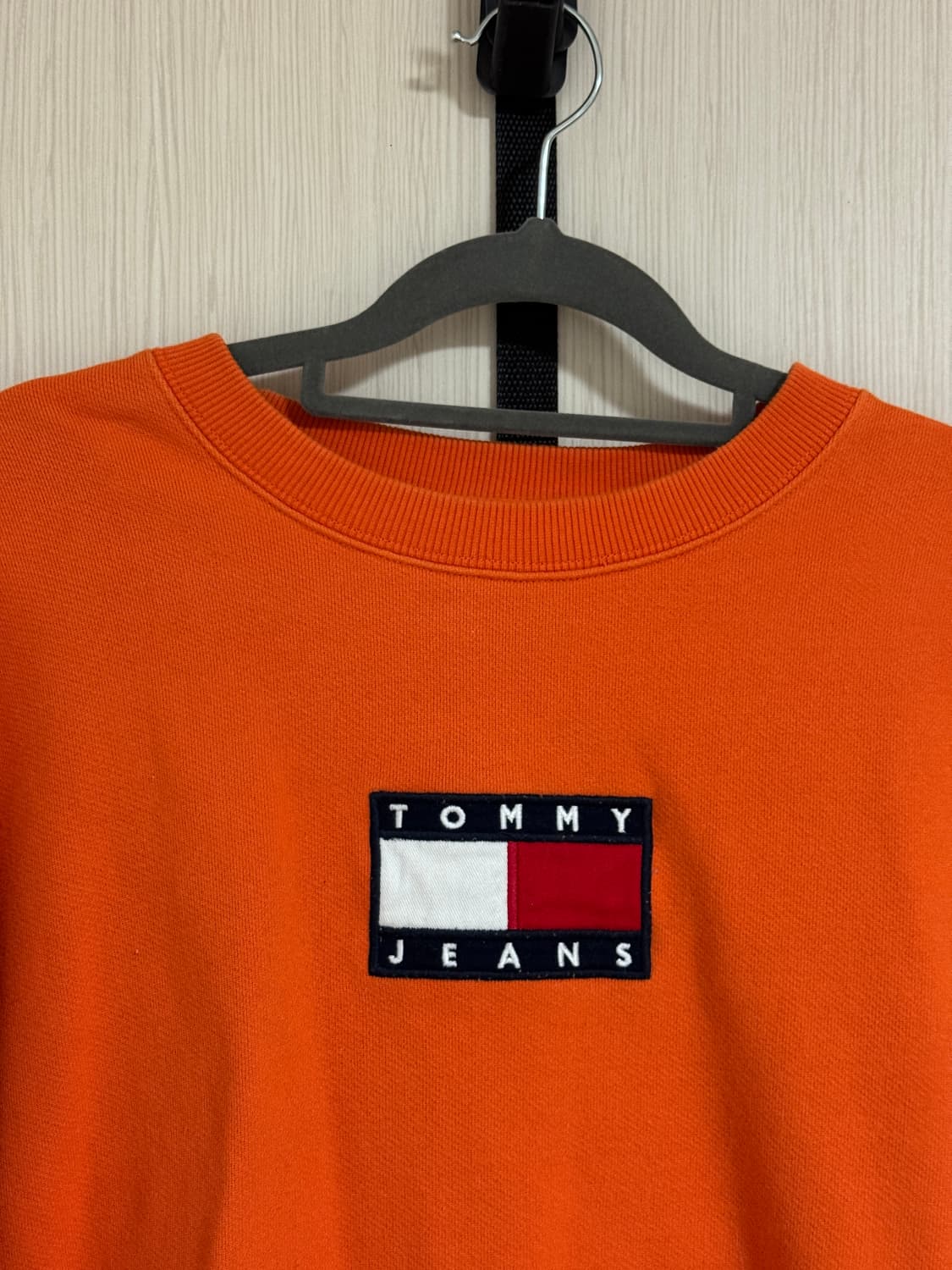 타미힐피거 빅로고 오버핏 오렌지 맨투맨 티셔츠 스웻셔츠 S 상품이미지3