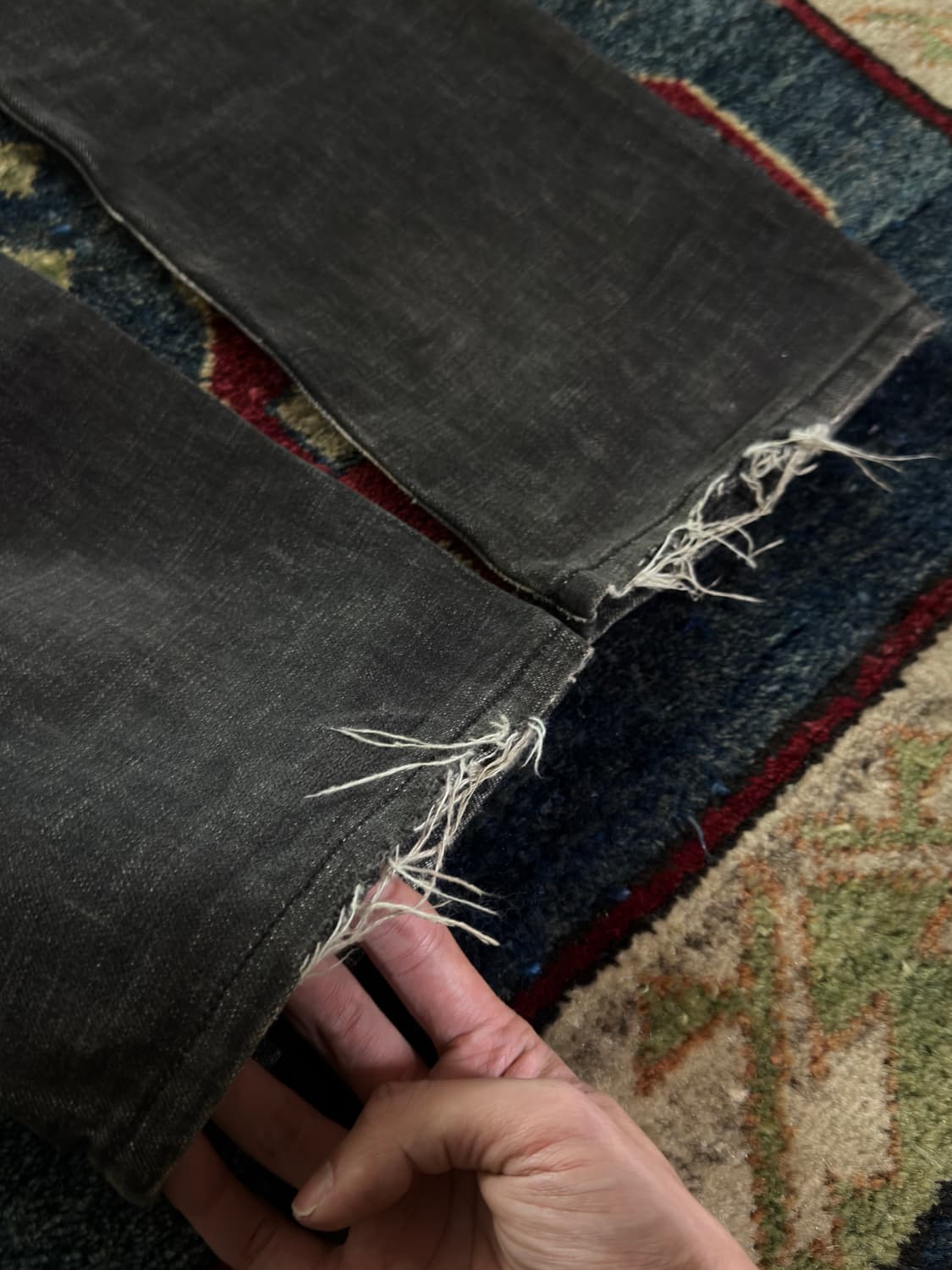 90s Old Stussy USA Black washed denim 상품이미지5