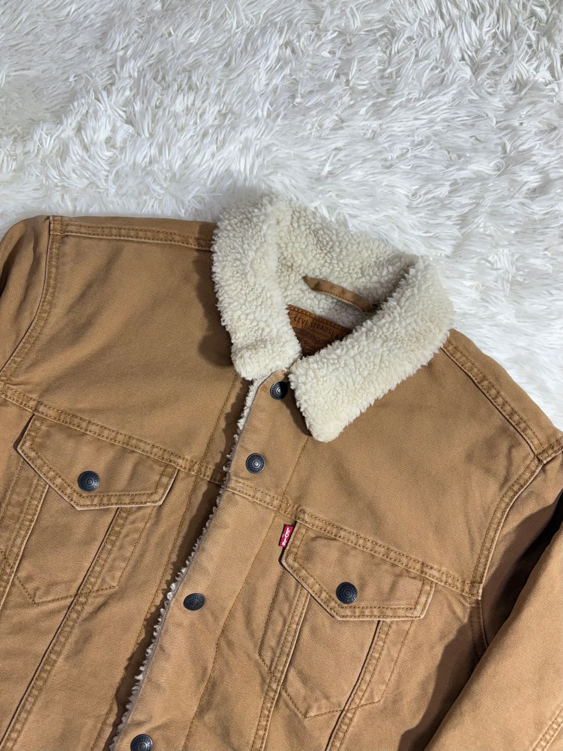 리바이스 베이지 양털 데님 자켓  상품이미지3