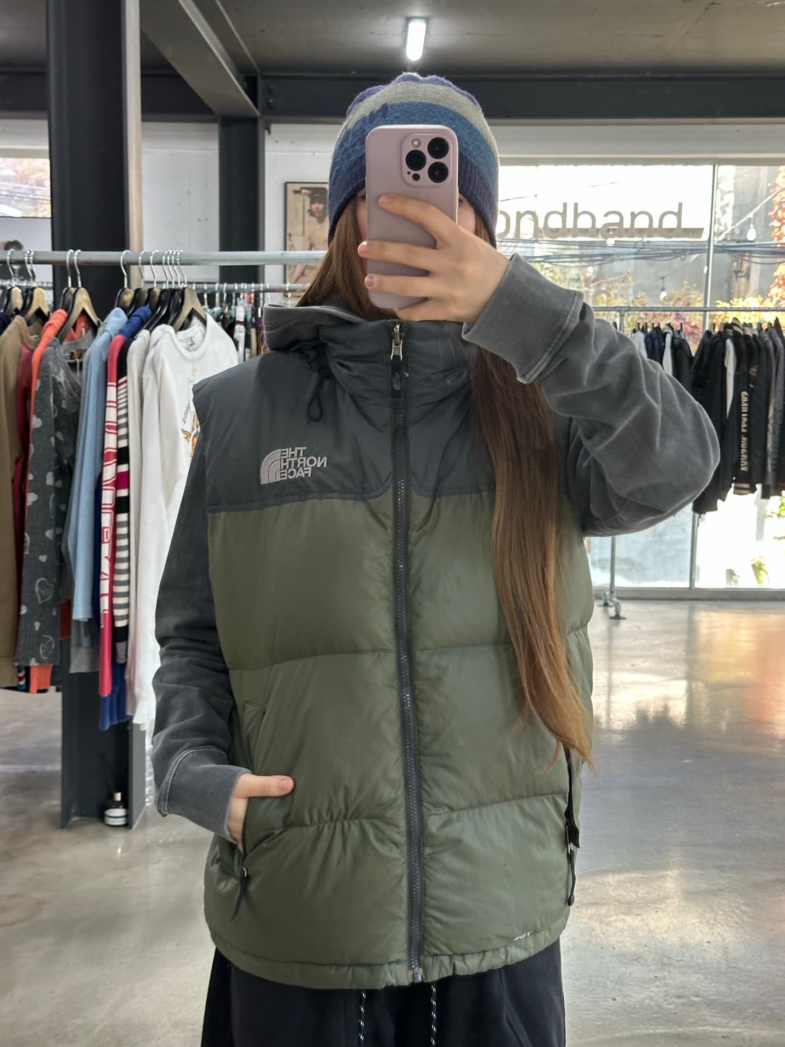 노스페이스 00s OG 말차 눕시700 패딩베스트 상품이미지1