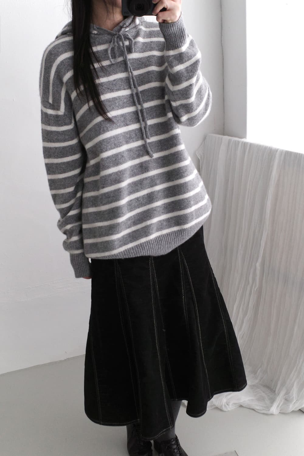 stripe hood knit 상품이미지7