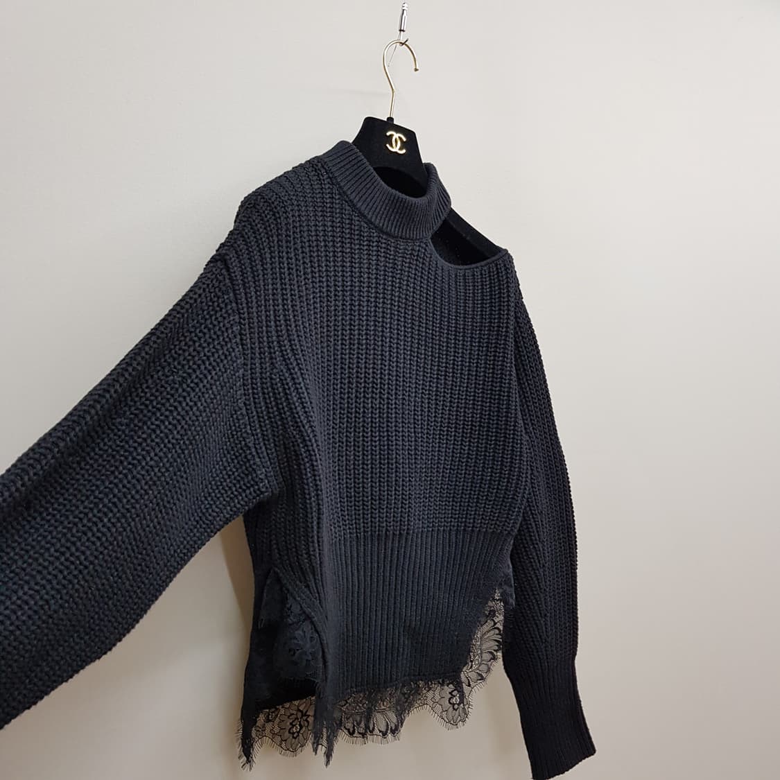 셀프포트레이트 레이스 디테일 니트 S사이즈 상품이미지3