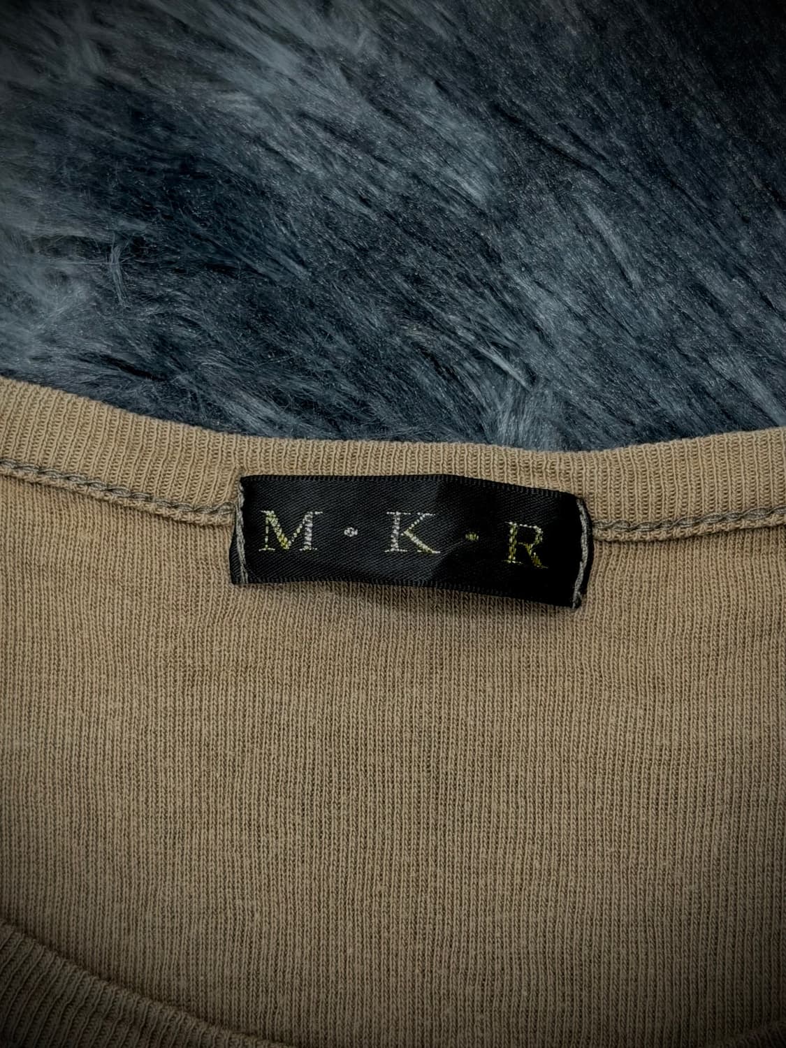 M.K.R 타투 모티브 프린팅 Y2K 베이지 반팔티 상품이미지9