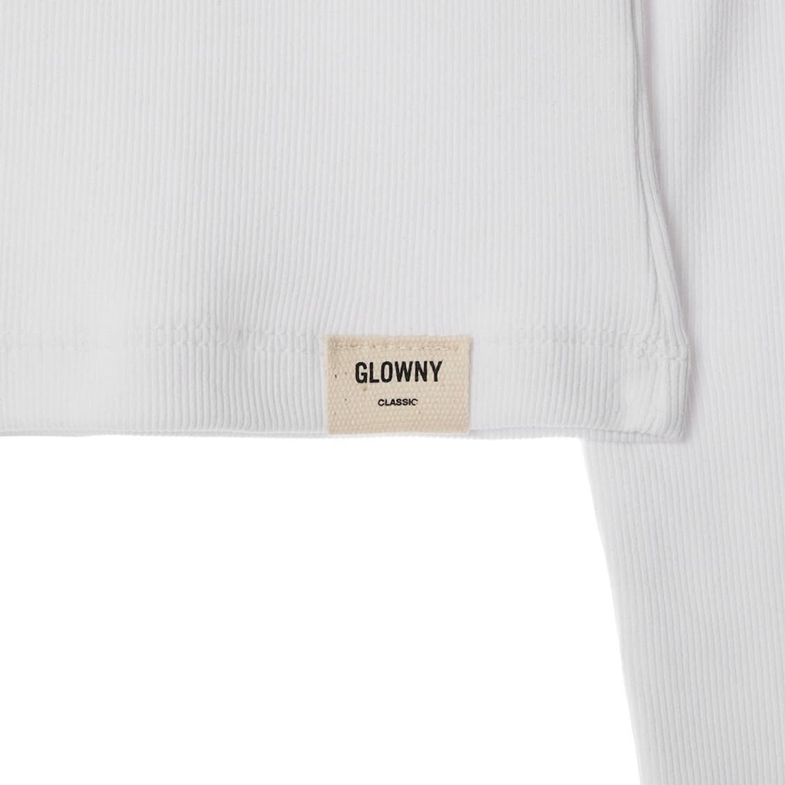 glowny 글로니 클래식 립 스쿱 롱 슬리브 화이트 상품이미지4