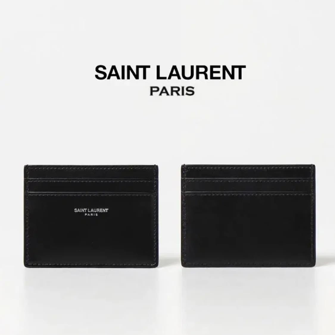 [정품]SAINT LAURENT 생로랑 로고프린팅 송아지가죽 카드지갑 상품이미지9