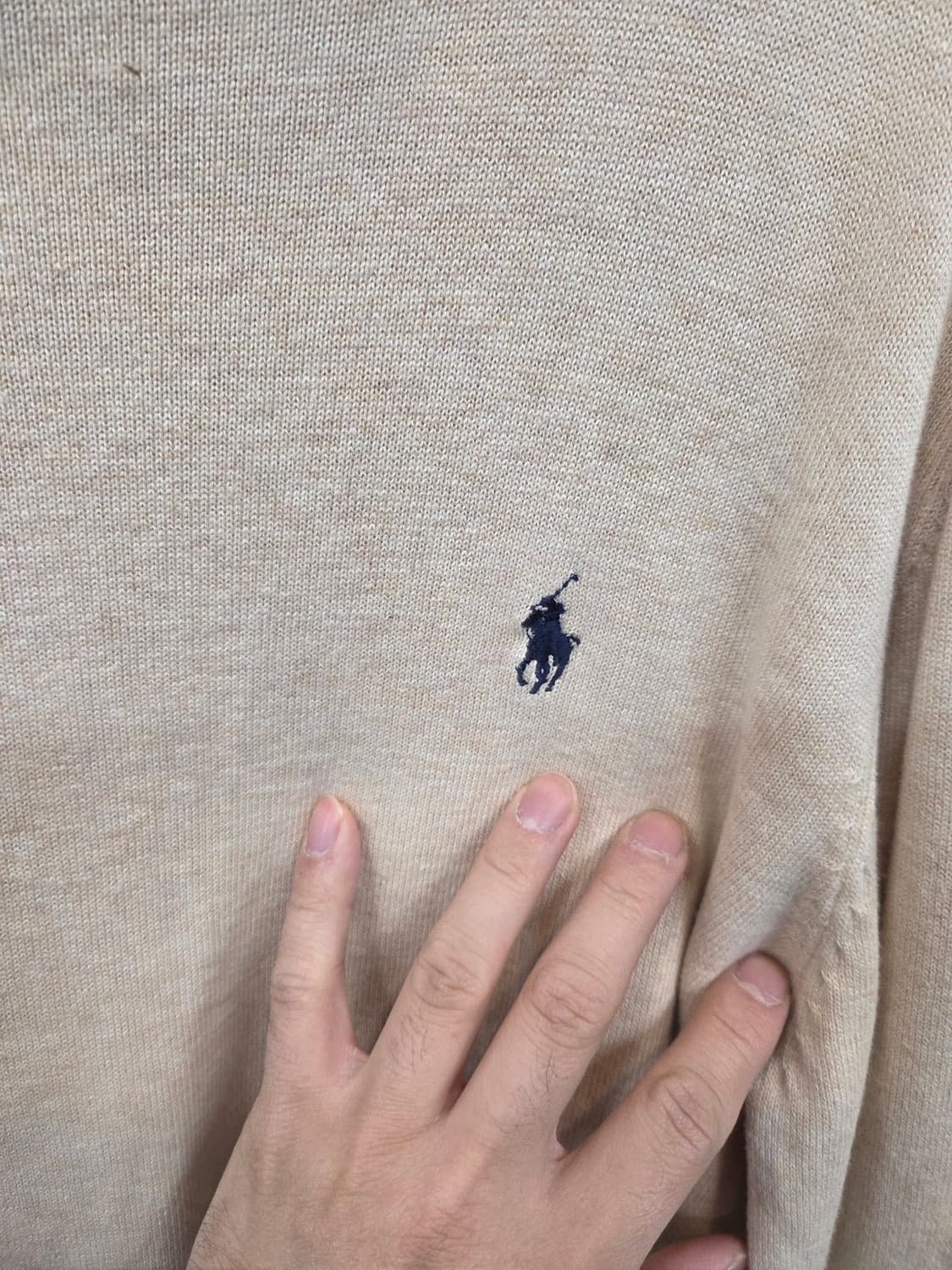 폴로랄프로렌 목 폴라 니트 베이지 xl 상품이미지4