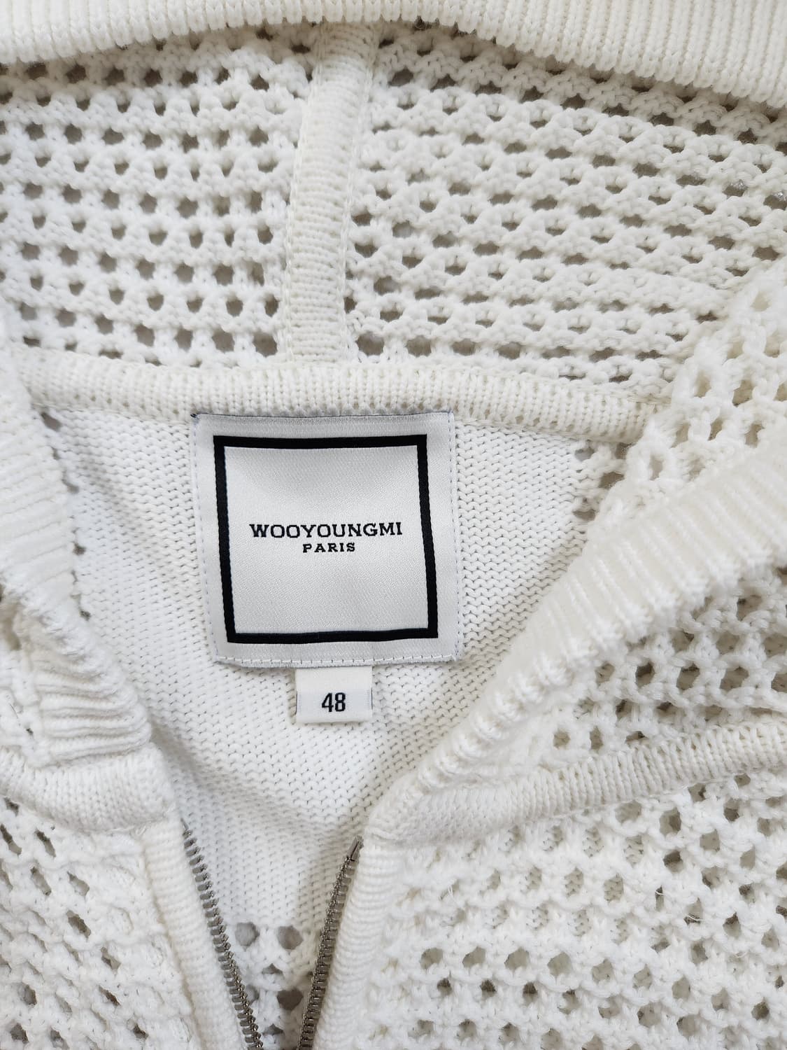 우영미 메쉬 후드 니트 집업 가디건 상품이미지7