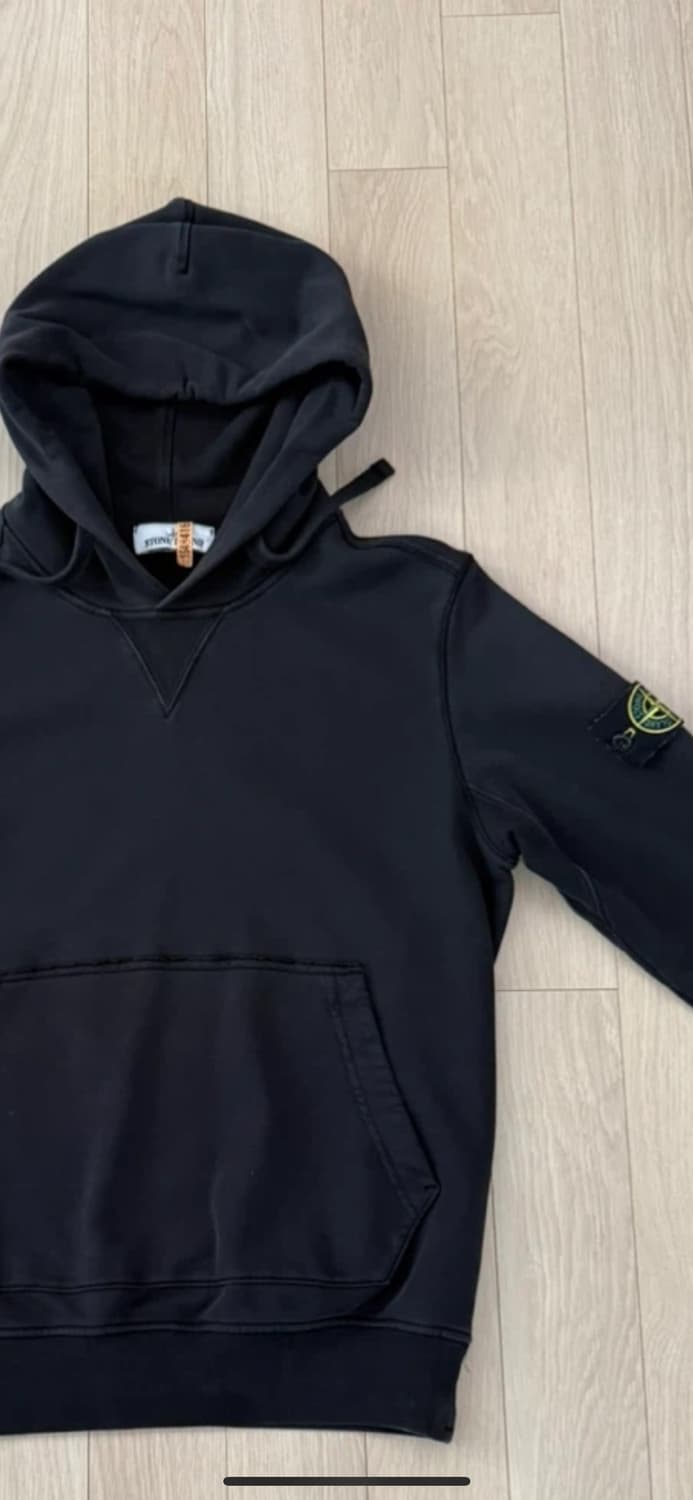 정품 스톤아일랜드 블랙 후드티 M 상품이미지1