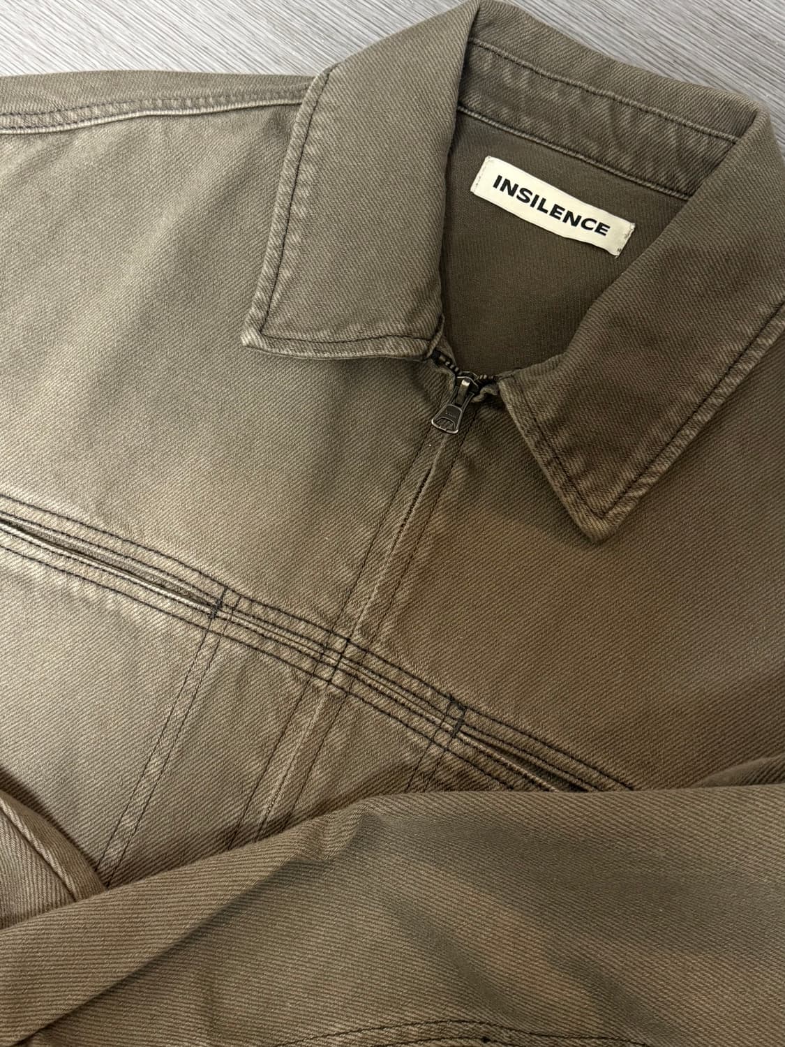 인사일런스 가먼트다잉 데님 자켓 BROWN 상품이미지4