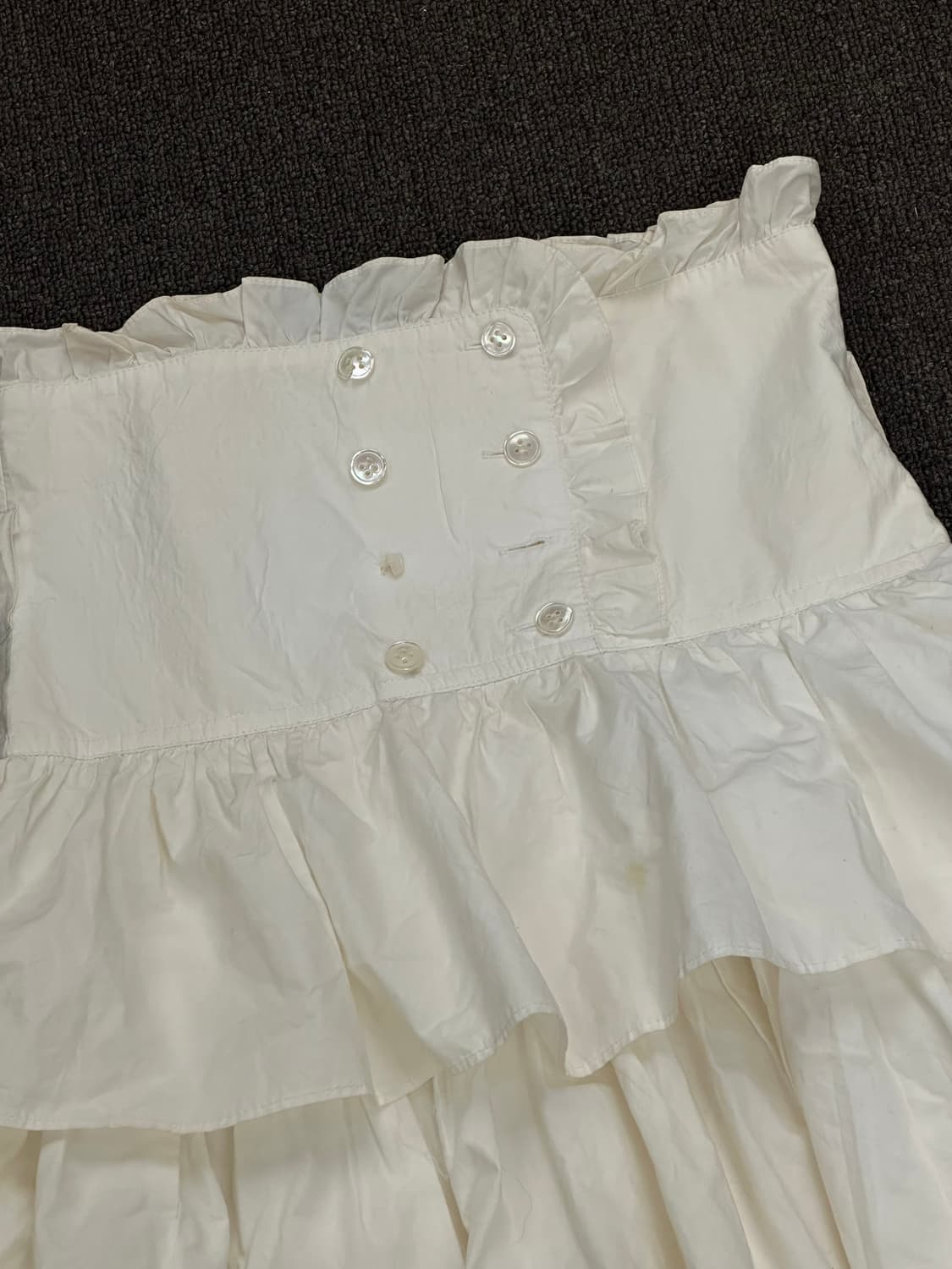 OS)Japanese vintage 여성 하이웨스트 캉캉 스커트(단추) 상품이미지2