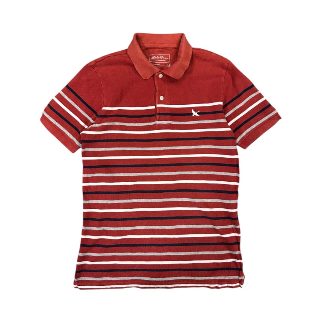 S) 에디바우어 레드 스트라이프 반팔 폴로셔츠 T-106 상품이미지1