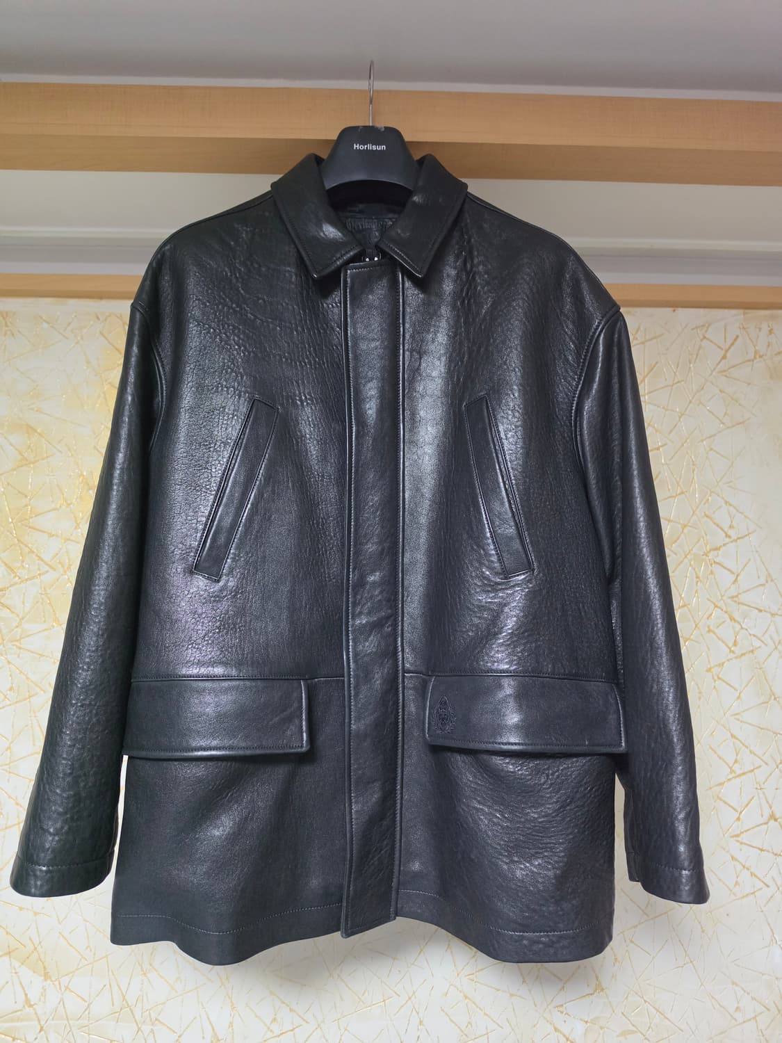 25fw 헤리티지플로스 크레스트 레더 필드 자켓/블랙 사이즈 M(105) 상품이미지1