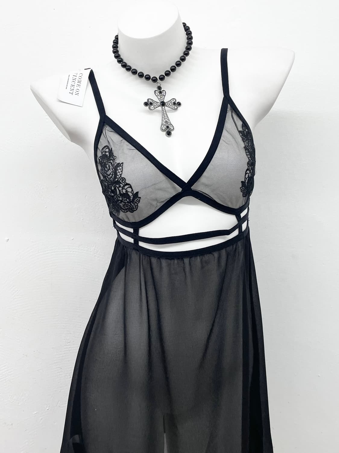 블랙페어리 자수 시어 슬립 상품이미지2