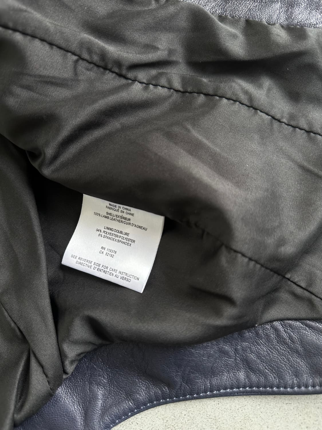 헬무트랭 램스킨 레더 사선지퍼 크롭 자켓 상품이미지6