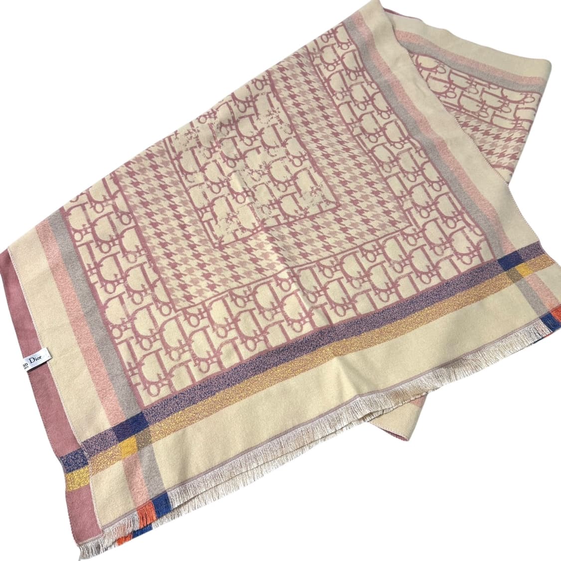 정품 디올 딸기우유 오블리크 양면 머플러 상품이미지3