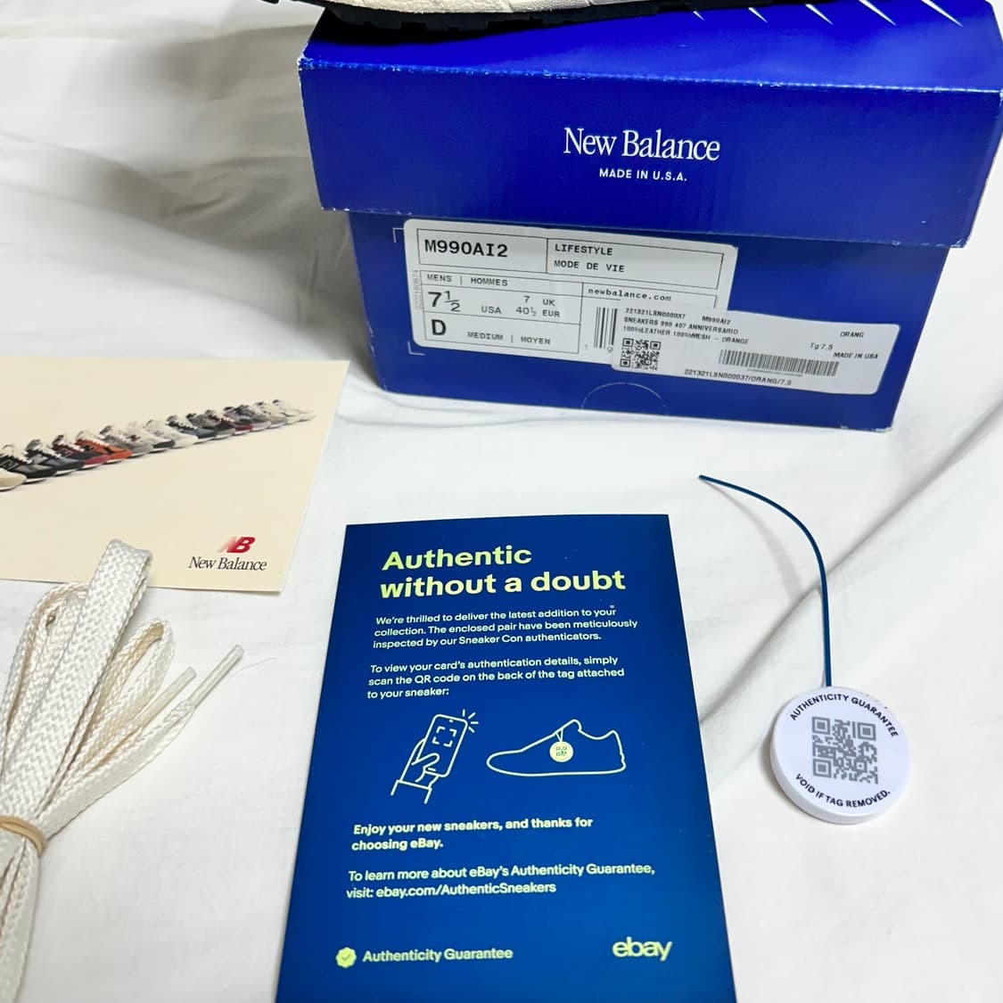 [255] 뉴발란스 990v2 마리골드 블랙 오렌지 M990AI2 상품이미지7