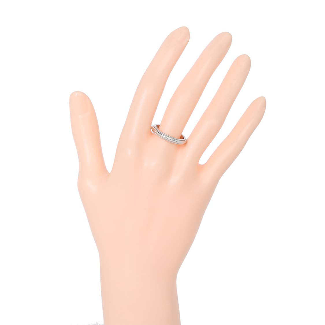 티파니 투게더 밀그레인 밴드링 플래티늄 반지 3MM 10호 상품이미지3