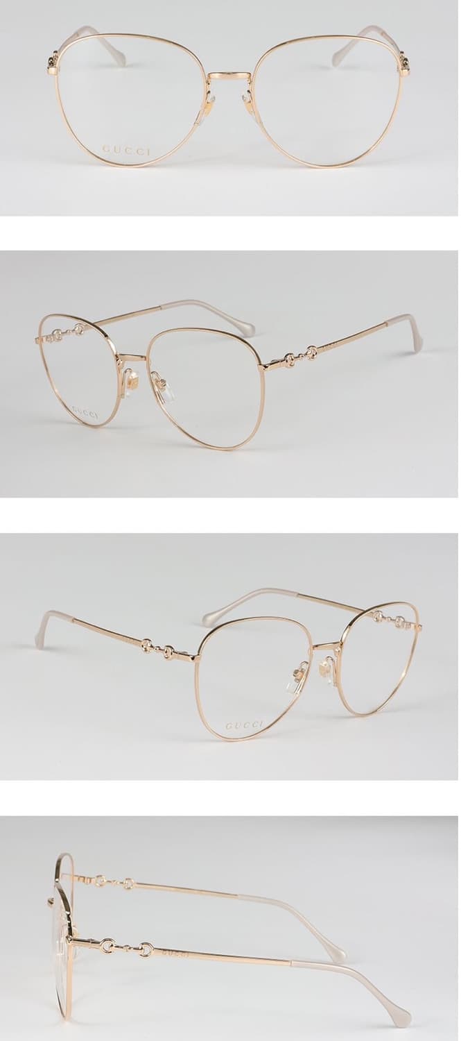 새상품 풀구성)구찌 홀스빗 샴페인골드 남녀안경테 상품이미지2