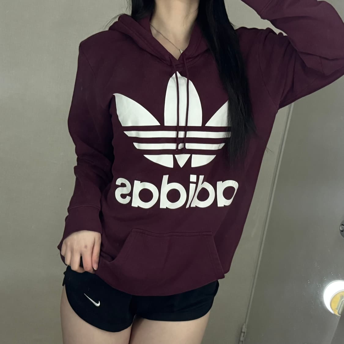 아디다스 불꽃 파이어버드 버건디 후드티 상품이미지1