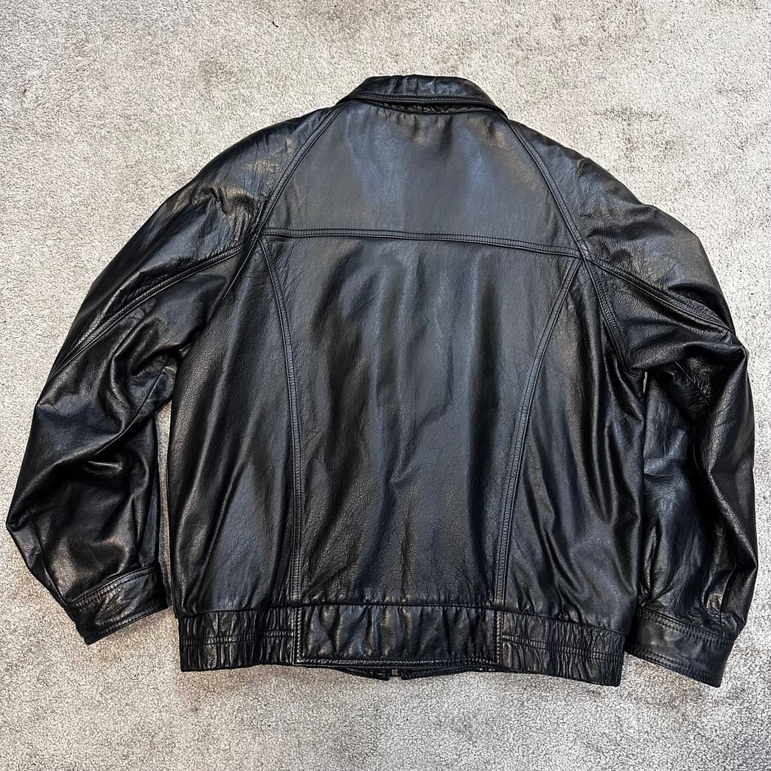 빈티지 블랙 소가죽 봄버 자켓XL 상품이미지8
