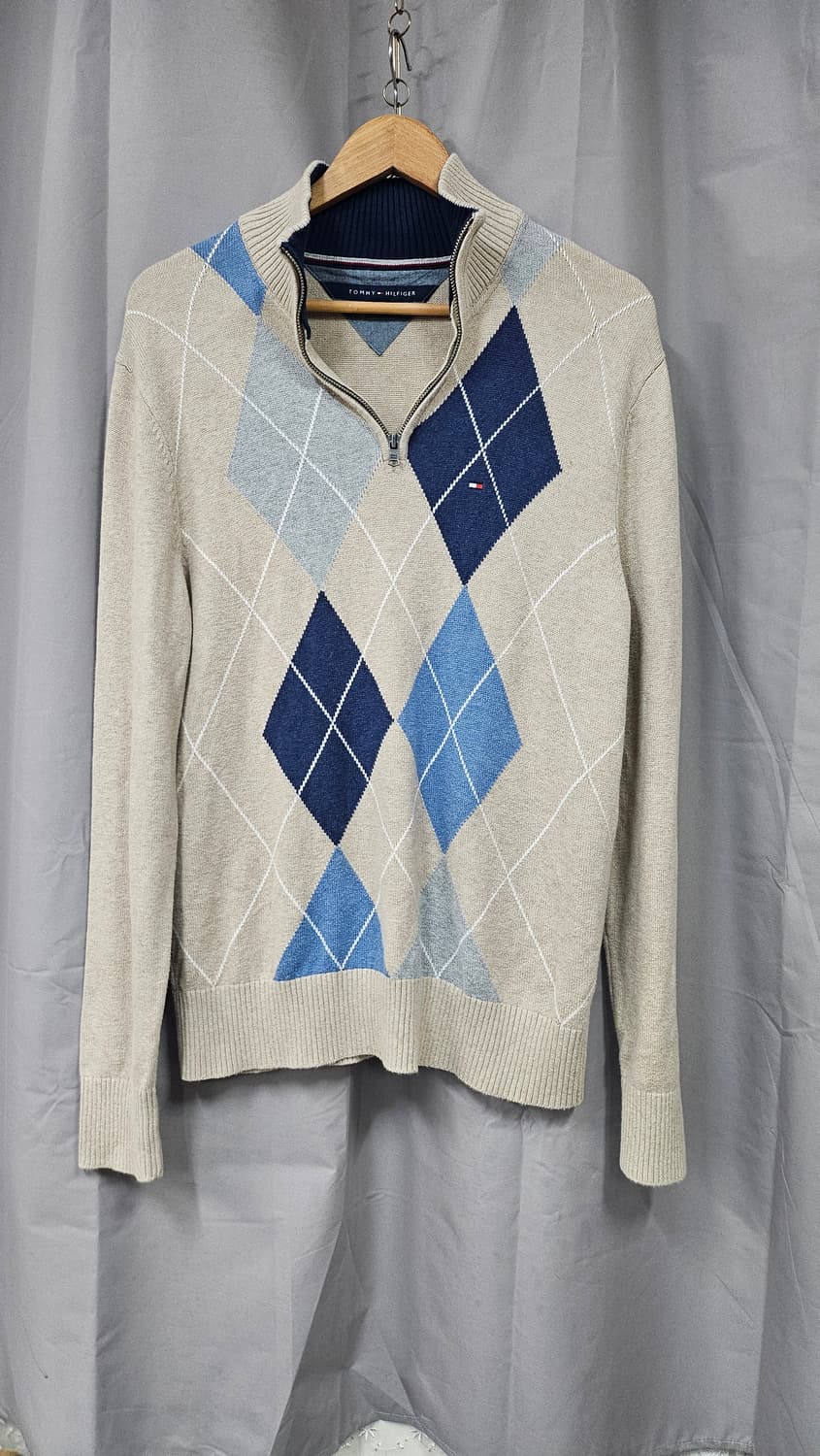 타미힐피거 면 니트 반집업 상품이미지2