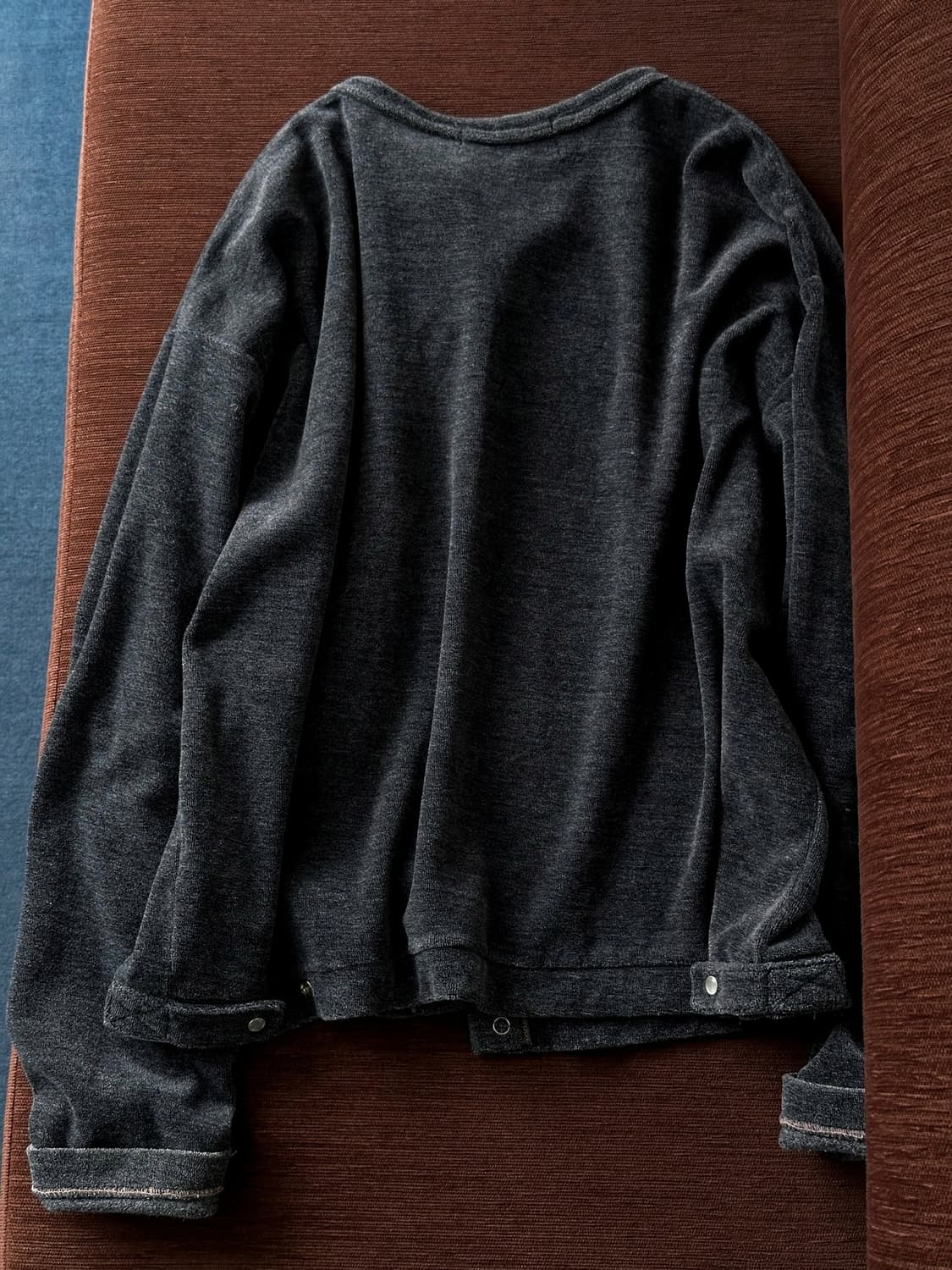 Cotton poly terry crewneck cardigan jack 상품이미지5