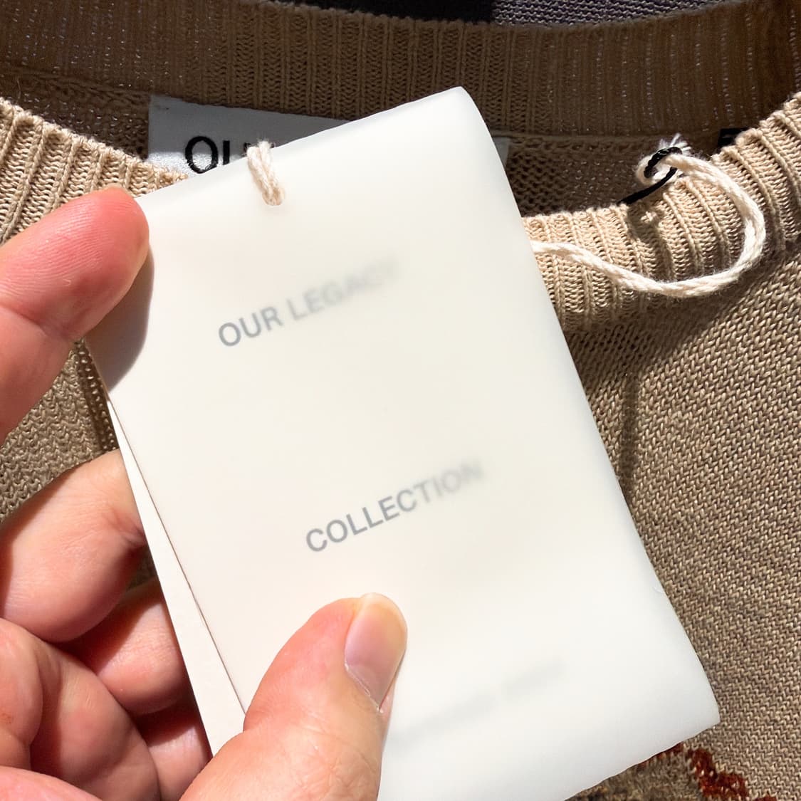 (정품/새상품) 아워레가시 남성 베이지 페어아일 린넨 니트 상품이미지4