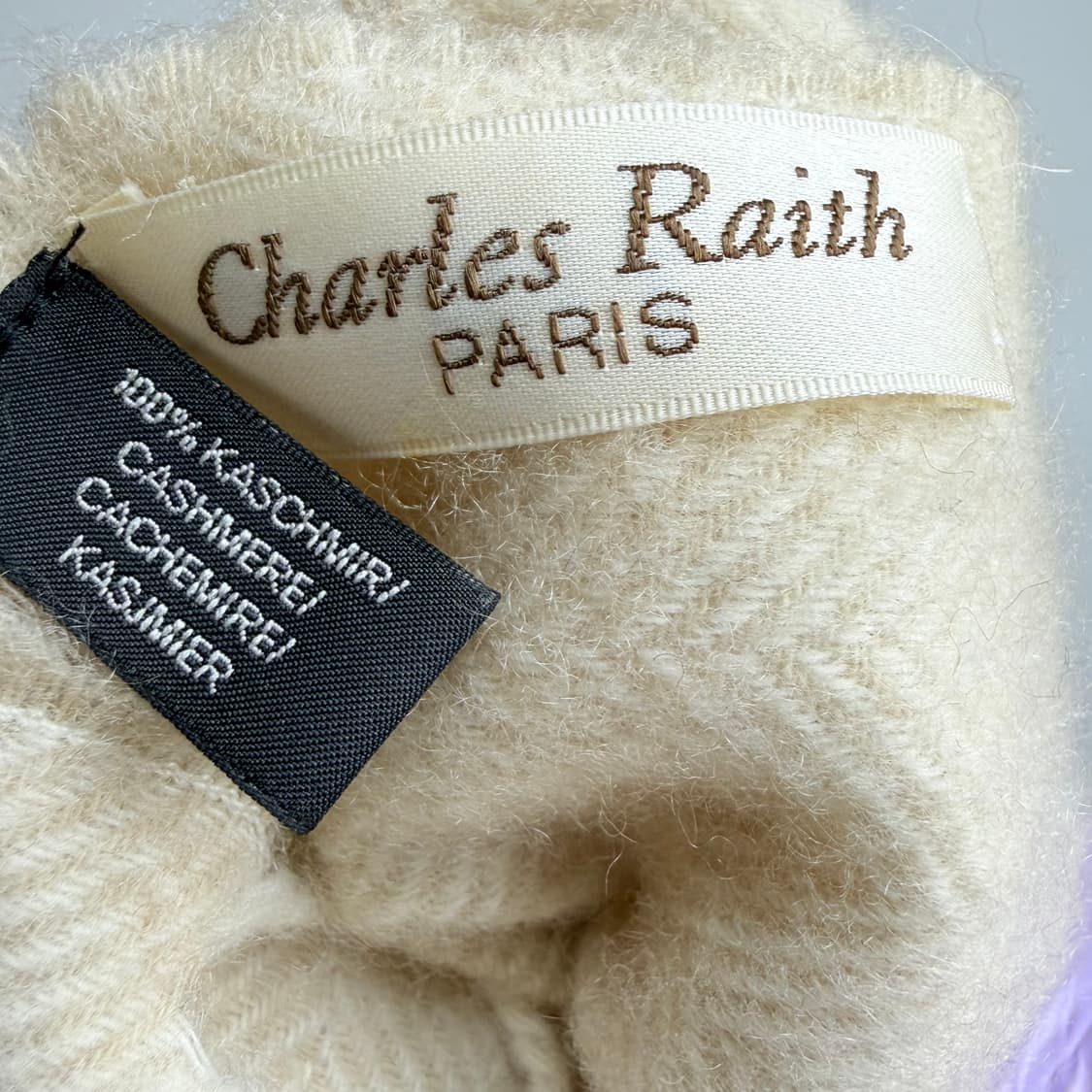 [캐시미어 100%] 오트밀 헤링본 목도리 머플러 숄 상품이미지2