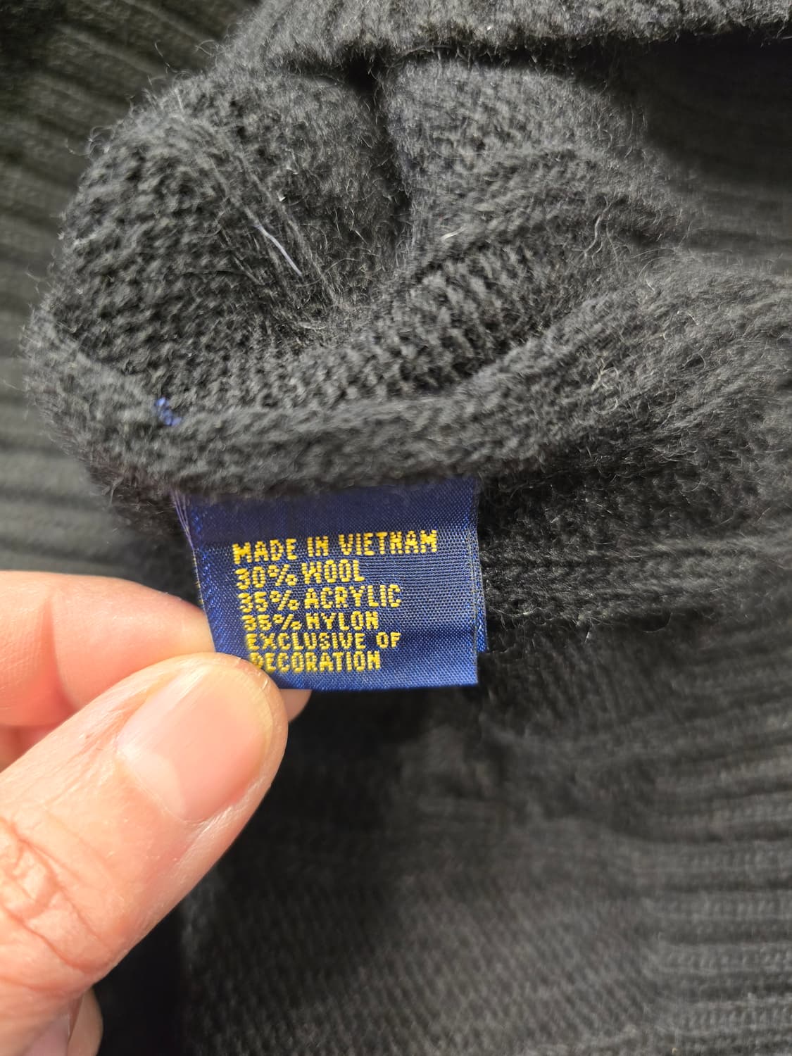 폴로 랄프로렌 케이블 니트 블랙 105~110 상품이미지8