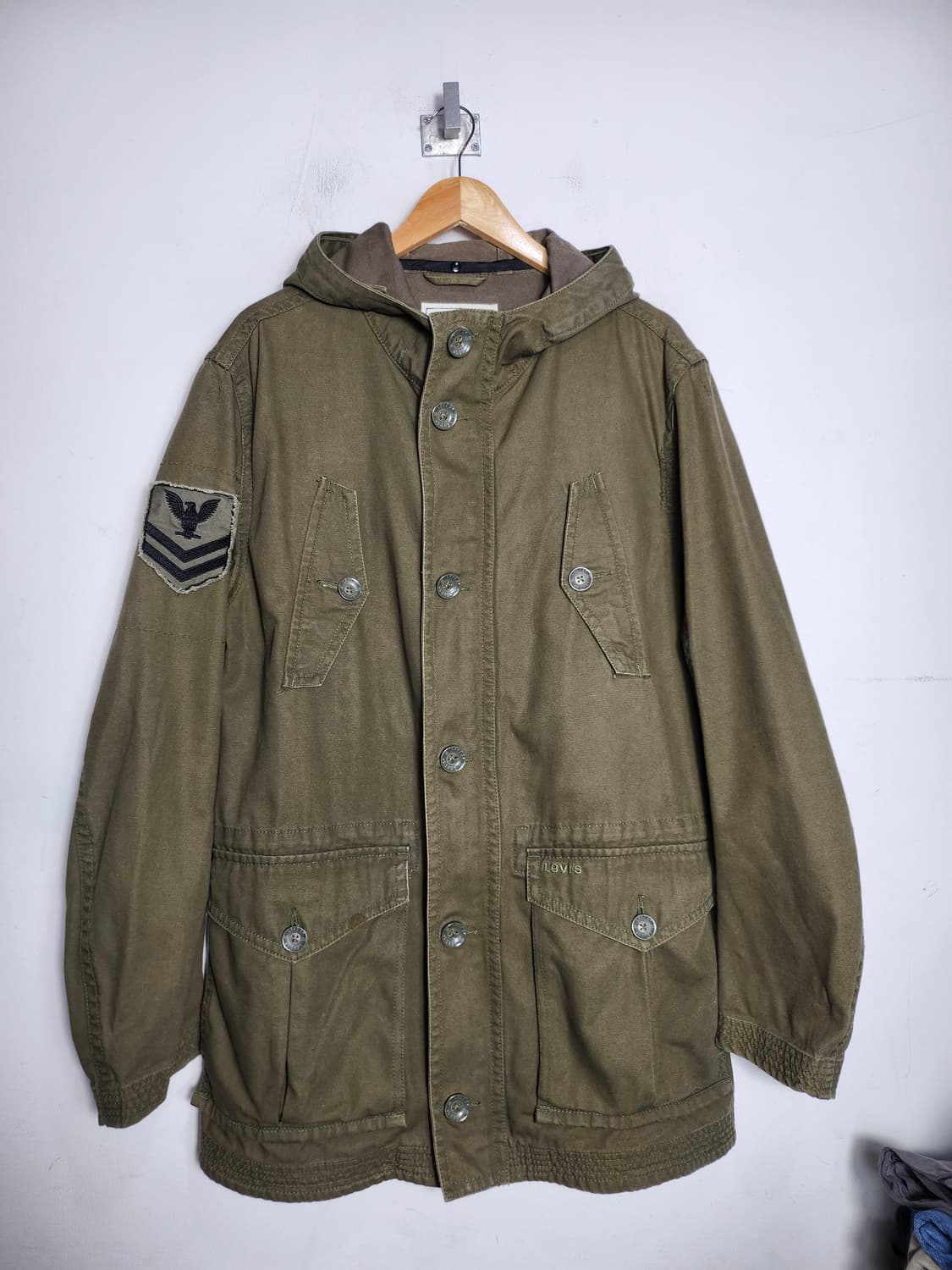 리바이스 밀리터리 후드 야상 자켓 상품이미지1