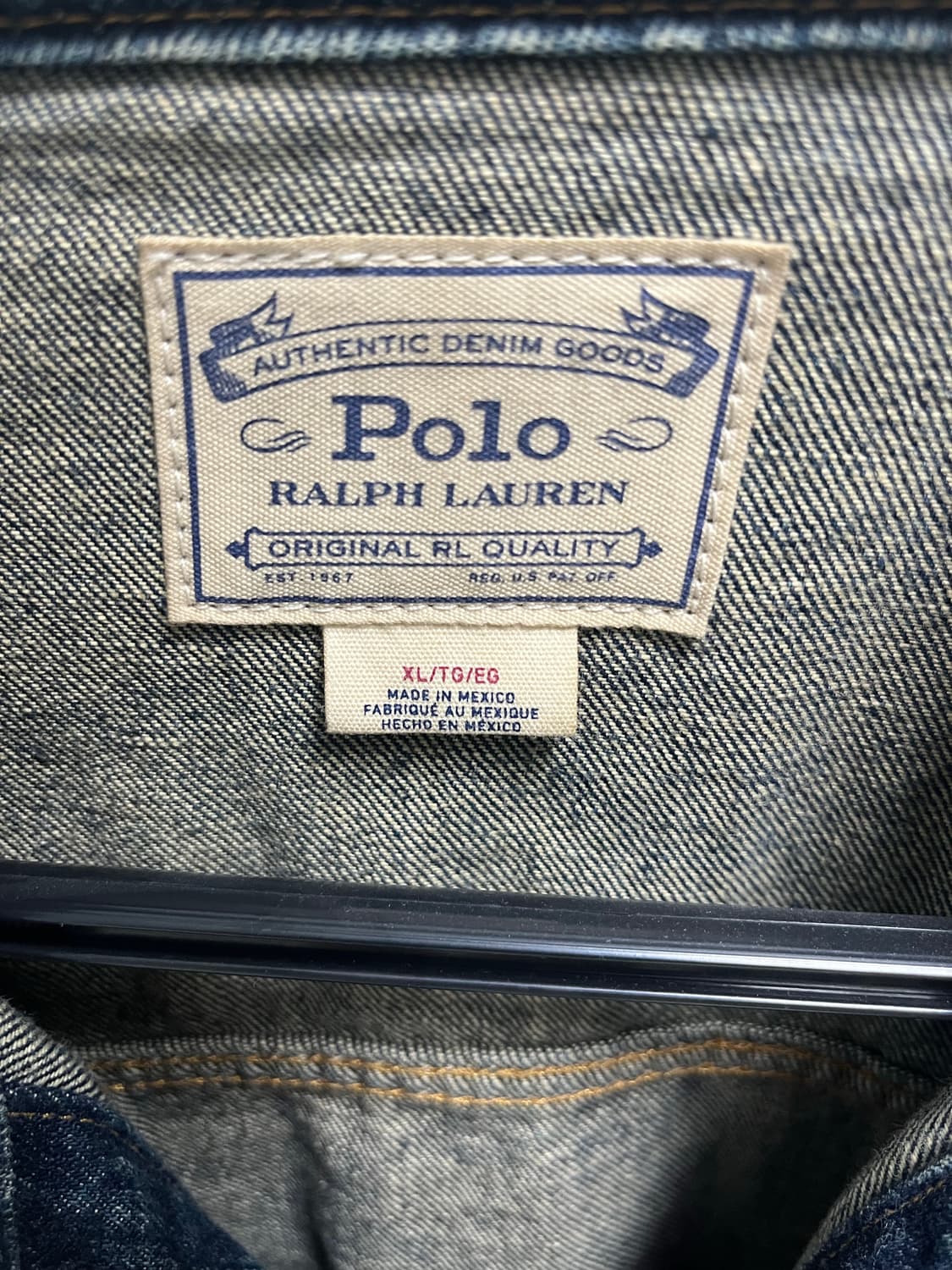 폴로 랄프로렌 페이디드 데님 트러커 자켓 XL 상품이미지3