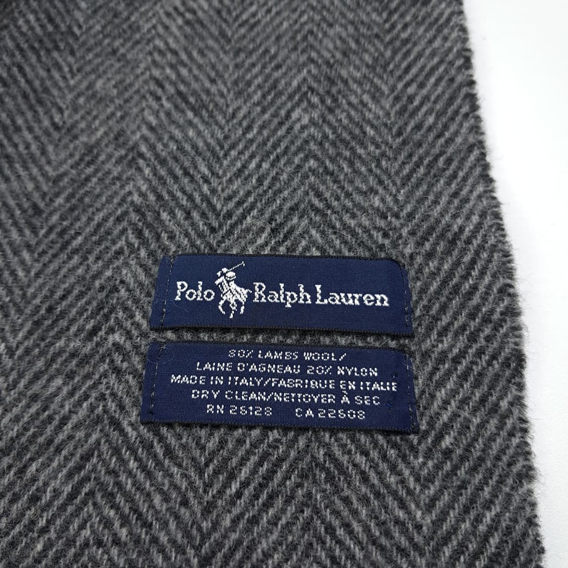 MX400 폴로 이태리판 램스울 헤링본 그레이 머플러 목도리 상품이미지4