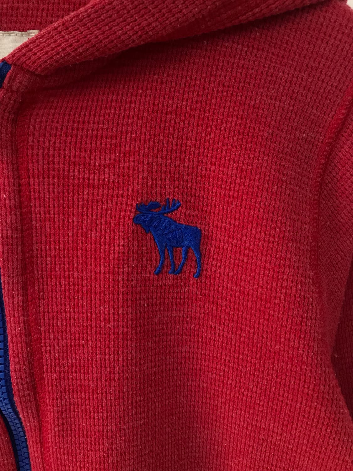 아베크롬비 산양로고 y2k 와투케 와플 후드집업 상품이미지4