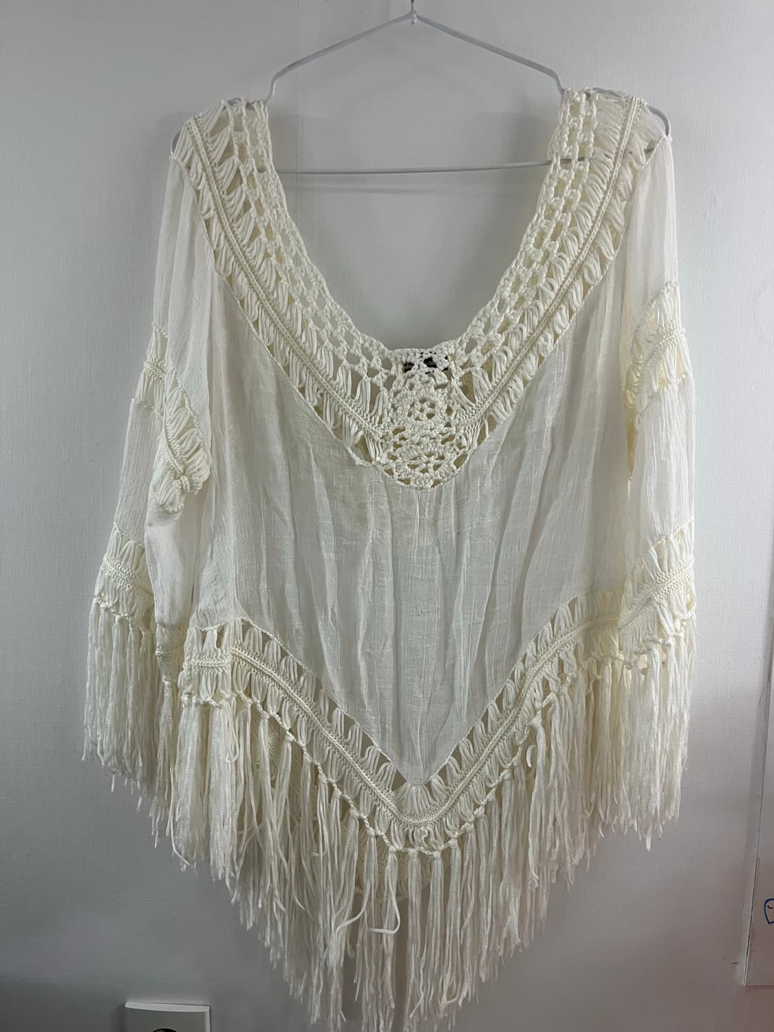 Boho White Tassel Tunic 상품이미지2