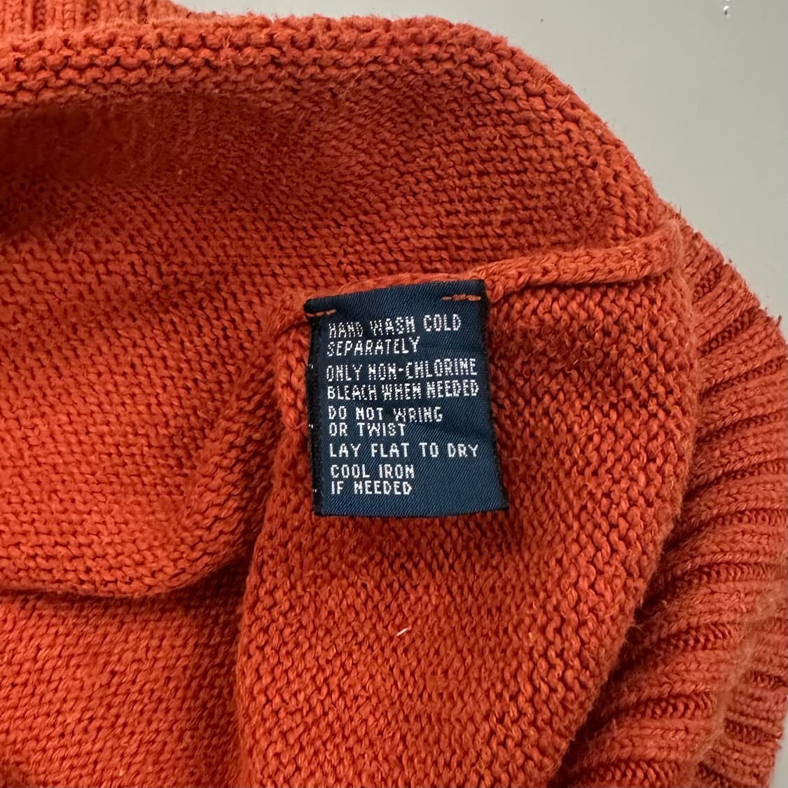 00s 폴로랄프로렌 오렌지 코튼 하프집업 니트 상품이미지6