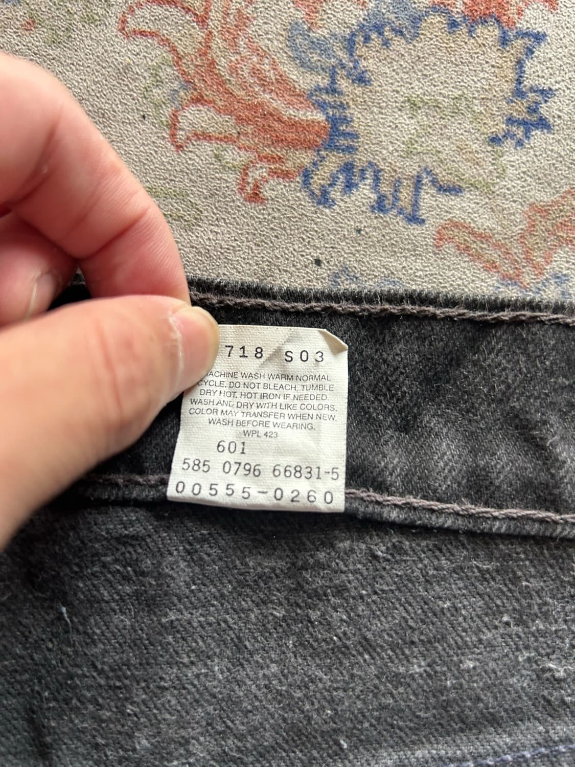 90‘s USA Levi’s 555 Black jean 32in 상품이미지4