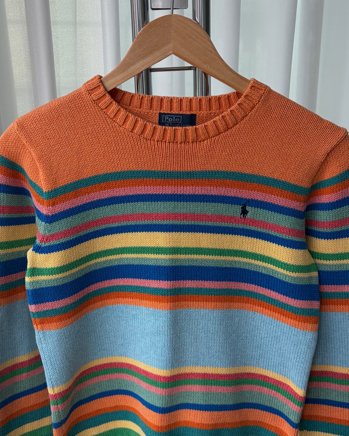 [S]폴로 랄프로렌 멀티 스트라이프 코튼 니트 상품이미지4