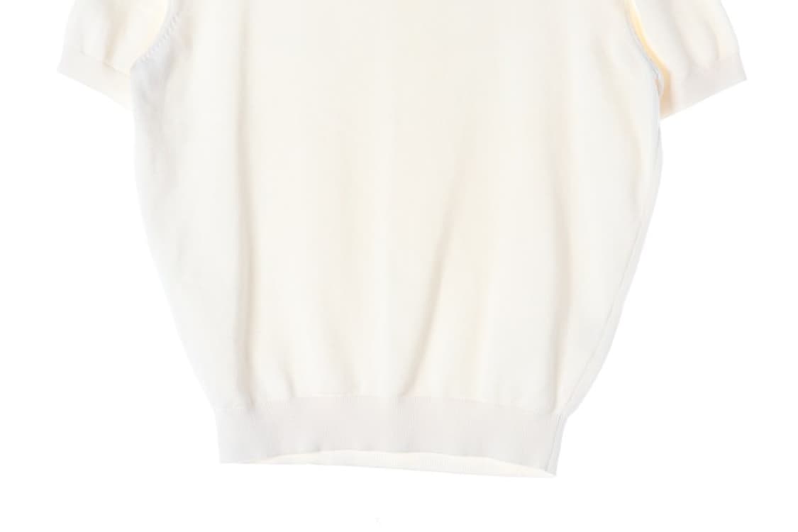 론트 코튼 반팔 니트 카라티 XL 상품이미지4