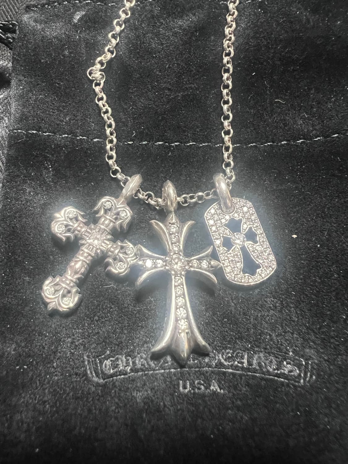 크롬하츠 타이니 컷아웃 도그택 풀파베 상품이미지1