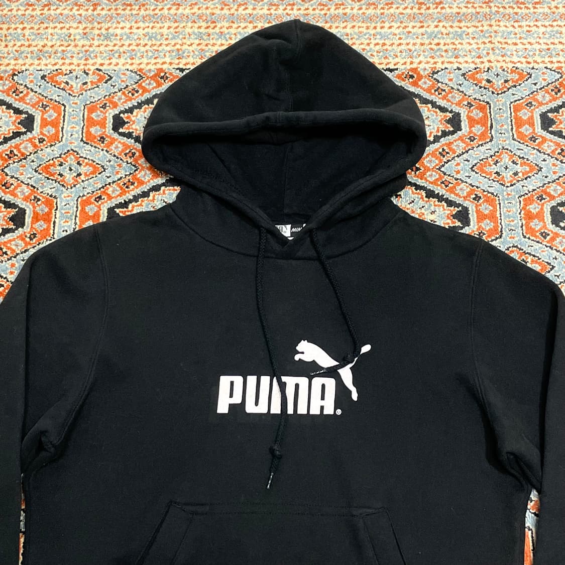 푸마 시그니처로고 블랙 기모 후드티셔츠 여성S 상품이미지2