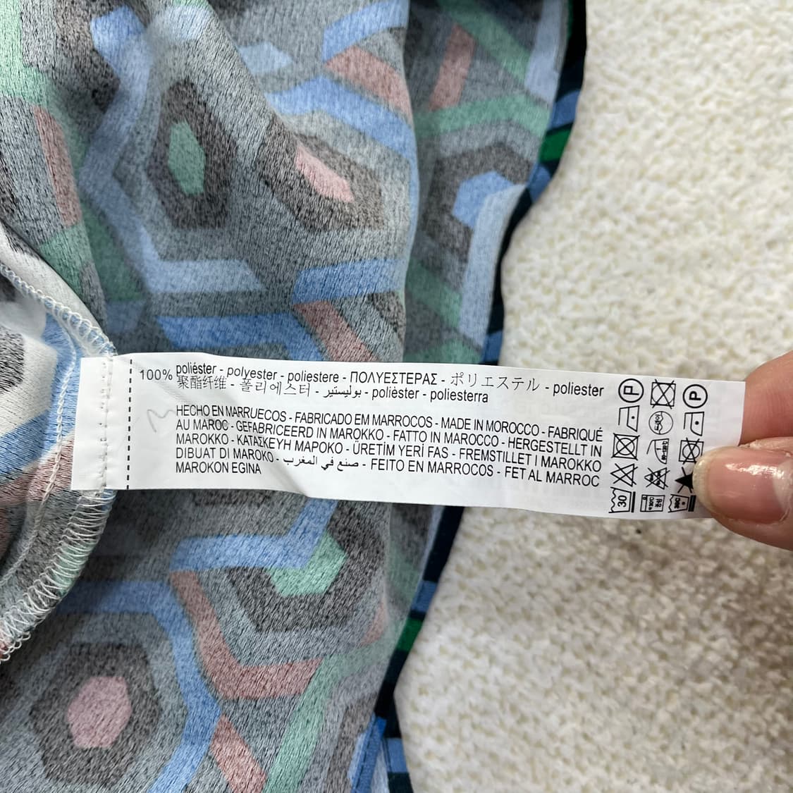 M 새상품 자라 패턴 반팔 원피스 0303M 상품이미지3