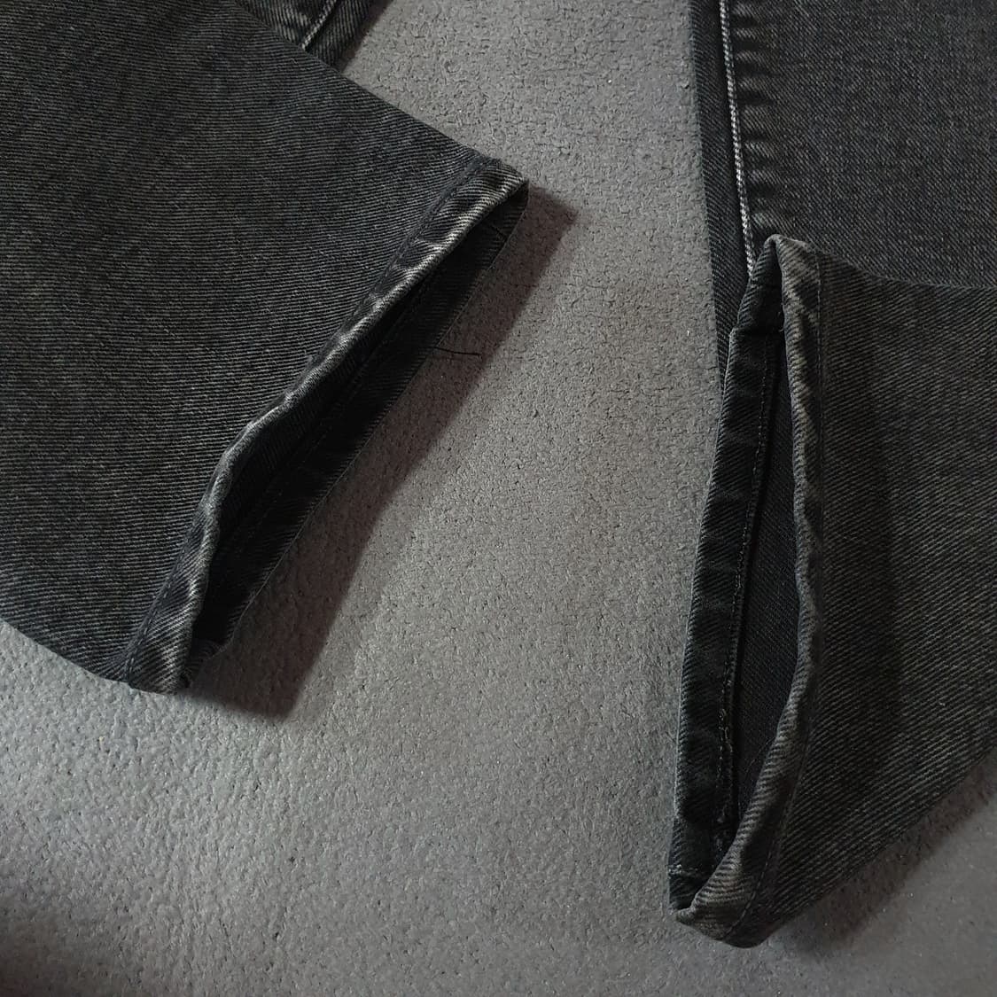 모드나인 크롭 흑청 데님 팬츠 31 상품이미지4