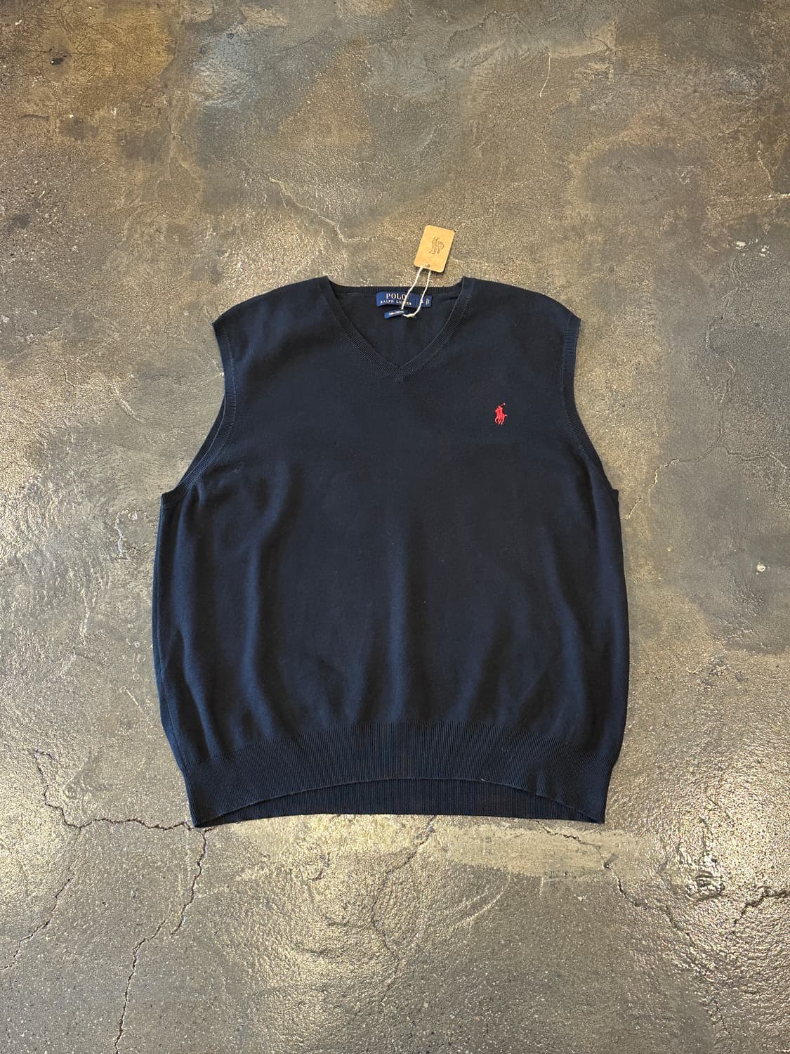 폴로 랄프로렌 니트 조끼 블랙 XL 상품이미지1